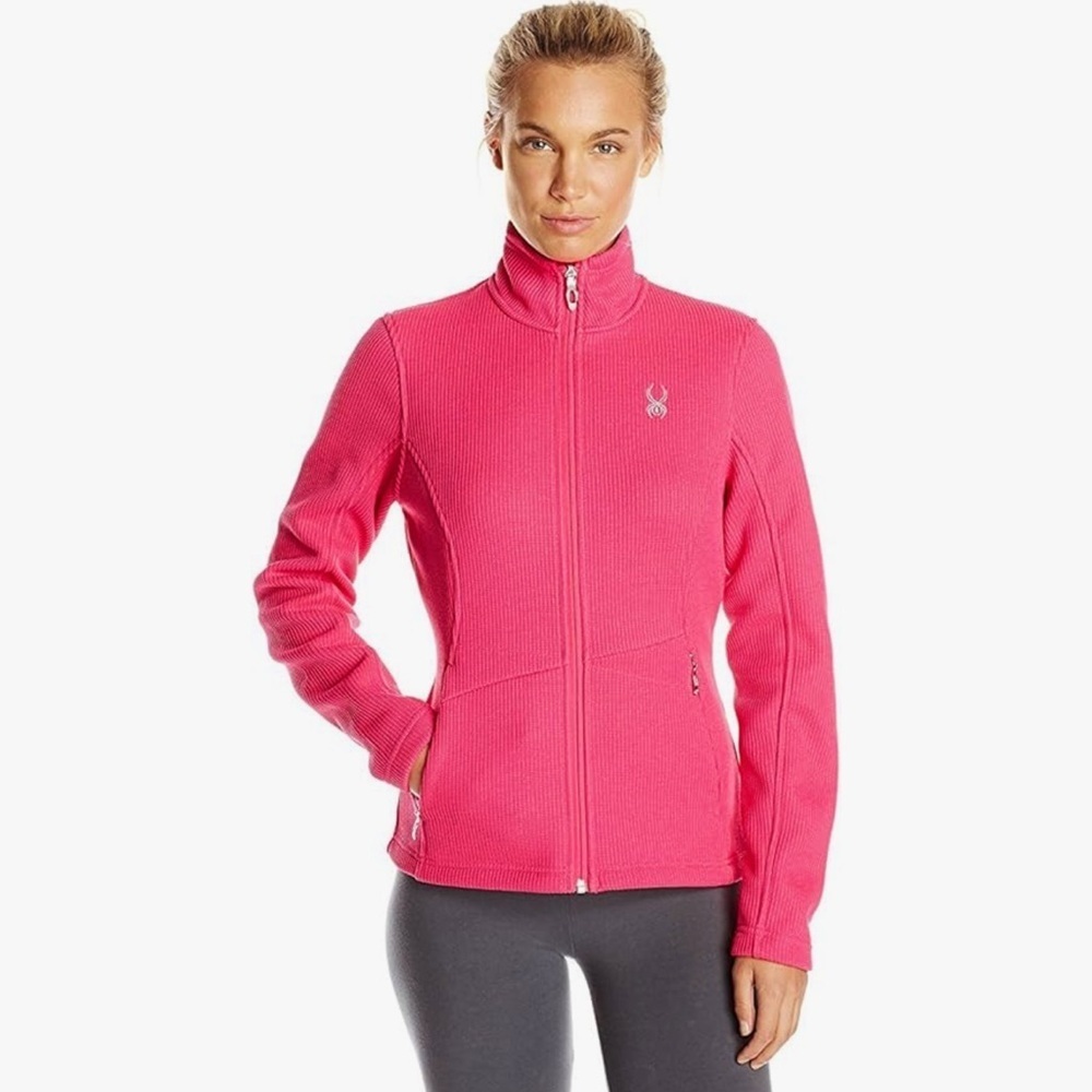 Spyder Endure Full Zip Outdoor Performance Jacket Pink Fleece Core Sweater